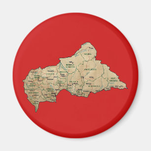 Centrafrique Map Magnet Magneet