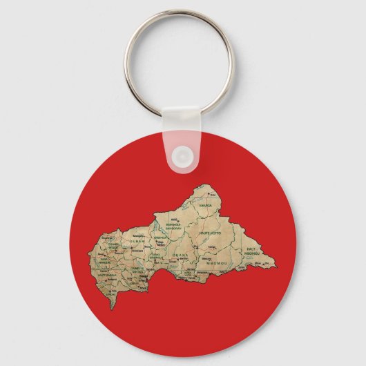 Centrafrique Map Sleutelhanger (Voorkant)