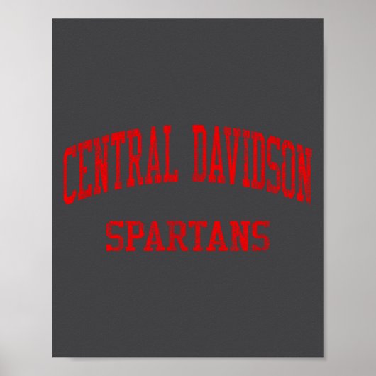 Central Davidson High School Hs Lexington Nc Vinta Poster (Voorkant)
