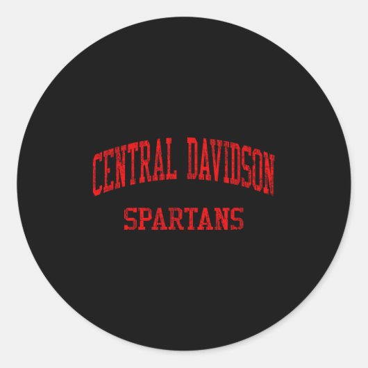 Central Davidson High School Hs Lexington Nc Vinta Ronde Sticker (Voorkant)