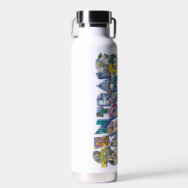 Central Gardens Muurschildering Waterfles