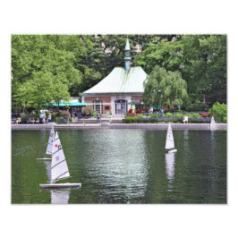 Central Park Boat Pond Foto Afdruk