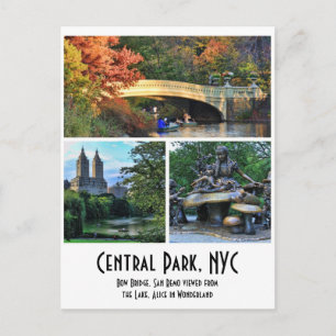 Central Park: Bow Bridge, San Remo, Alice in... Briefkaart