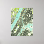 Central Park & Bronx NY Map (1947) Canvas Afdruk (Voorkant)