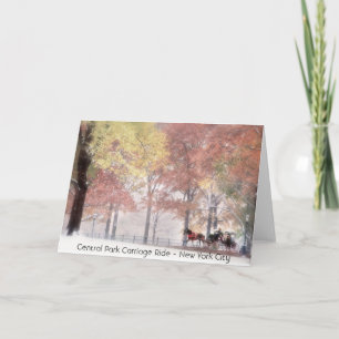 Central Park Carriage Ride - New York Feestdagen Kaart