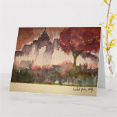Central Park, carte de voeux NYC (Fleur jaune)