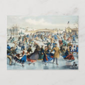 Central Park, de wintersportvijver Briefkaart (Voorkant)