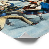 Central Park, de wintersportvijver Poster (Hoek)