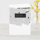 Central Park New York 1880 Kaart, Blanco Binnenkan Kaart (Gele Bloem)