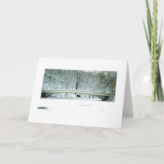 Central Park, New York, carte de Noël Bow Bridge (Devant)