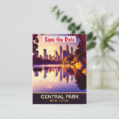 Central Park, New York, Carte postale de voyage,  (Debout devant)