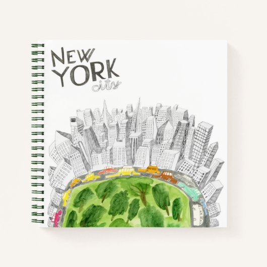 Central Park & New York City Collage Notitieboek (Voorkant)