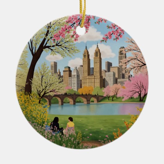 Central Park New York City Keramisch Ornament (Voorkant)