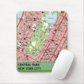 Central Park New York City  Map Muismat (Met muis)