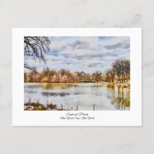 Central Park New York City Waterverf schilderij Briefkaart
