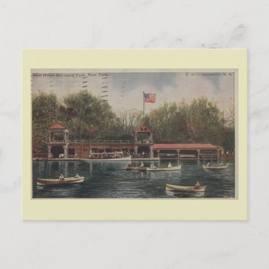 Central Park NY, Boat House,  Briefkaart (Voorkant)