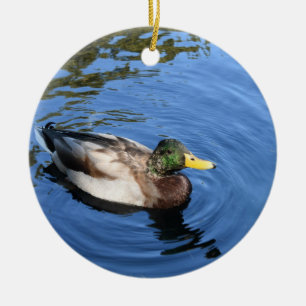 Central Park NYC Conservatory Water Mallard Duck Keramisch Ornament
