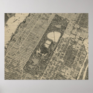  Central Park NYC Map (1879) Poster