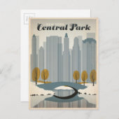 Central Park, NYC - Sneeuw Briefkaart (Voorkant / Achterkant)