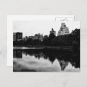 Central Park, NYC-Uitzicht in zwart-wit Briefkaart (Voorkant / Achterkant)