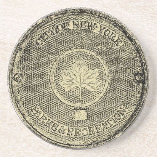 Central Park NYC Zandsteen Onderzetter (Voorkant)