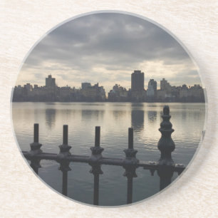 Central Park Reservoir New York City Sunrise NYC Zandsteen Onderzetter