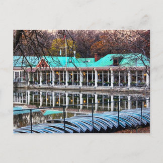 Central Park Rowboot Restaurant Boathouse Briefkaart