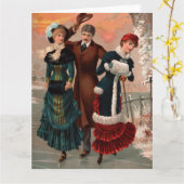 Central Park Skaters Big Wenskaart Kaart (Gele Bloem)