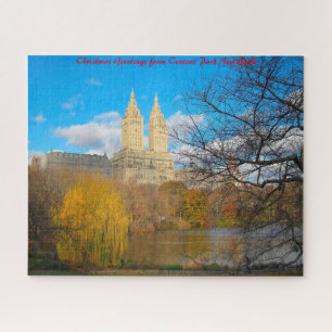 Central Park Skyline New York.Kerstgroeten Legpuzzel