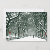 Central Park Snowy Path-uitnodiging Kaart (Voorkant)