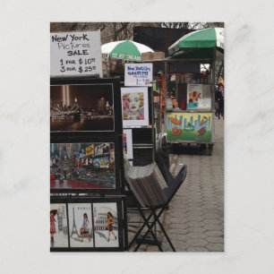 Central Park Street Art Sale NYC Upper East Side Briefkaart