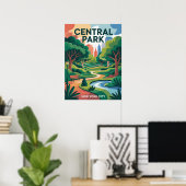 Central Park Vector Grafische Poster (Thuiskantoor)
