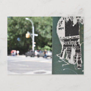 Central Park West NYC Boxing Flyer Briefkaart