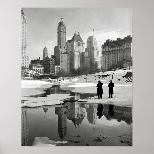 Central Park Winter Scene, 1933.  foto Poster (Voorkant)