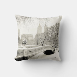 Central Park Winter - Sneeuwbrug Kussen