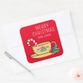 Central Perk vakantie Mok | Christmas Gift Label (Envelop)