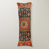 Central Persia Dark Blue Tan Lichaamskussen (Voorkant Verticaal)