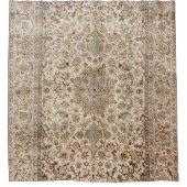 Central Persia Dusty Blue Tan  Douchegordijn (Voorkant)