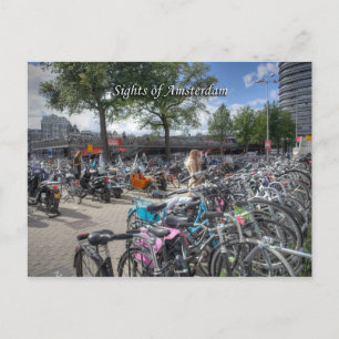 Central Station Bicycle Park, Sights of Amsterdam Briefkaart