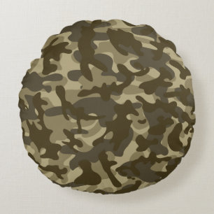 Centrale Camouflage Rond Kussen