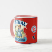 Centrale koffie en cichorei mok (Voorkant links)