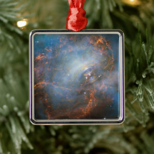 Centrale neutronenster in de krabnevel. metalen ornament
