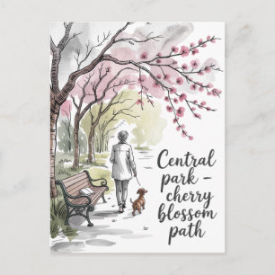 Centrale Park kersenbloesemlooppad Briefkaart