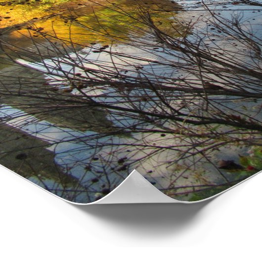 Centrale Park Reflecties in de najaarstad New York Poster (Hoek)