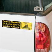 Centrale planners doen het in het donker bumpersticker (Op Truck)