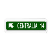 Centralia PA Etiket (Voorkant)
