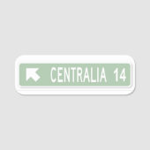 Centralia PA Naamplaatje (Voorkant)