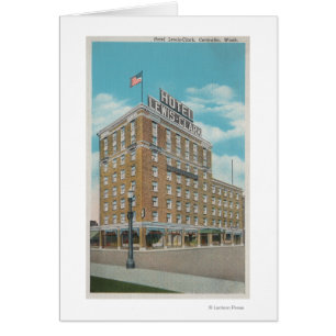 Centralia, WA - Uitzicht van Hotel Lewis-Clark