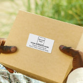 Centre aligné Business White Shipping Étiquette