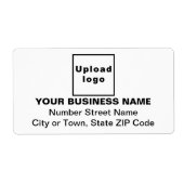 Centre aligné Business White Shipping Étiquette (Devant)